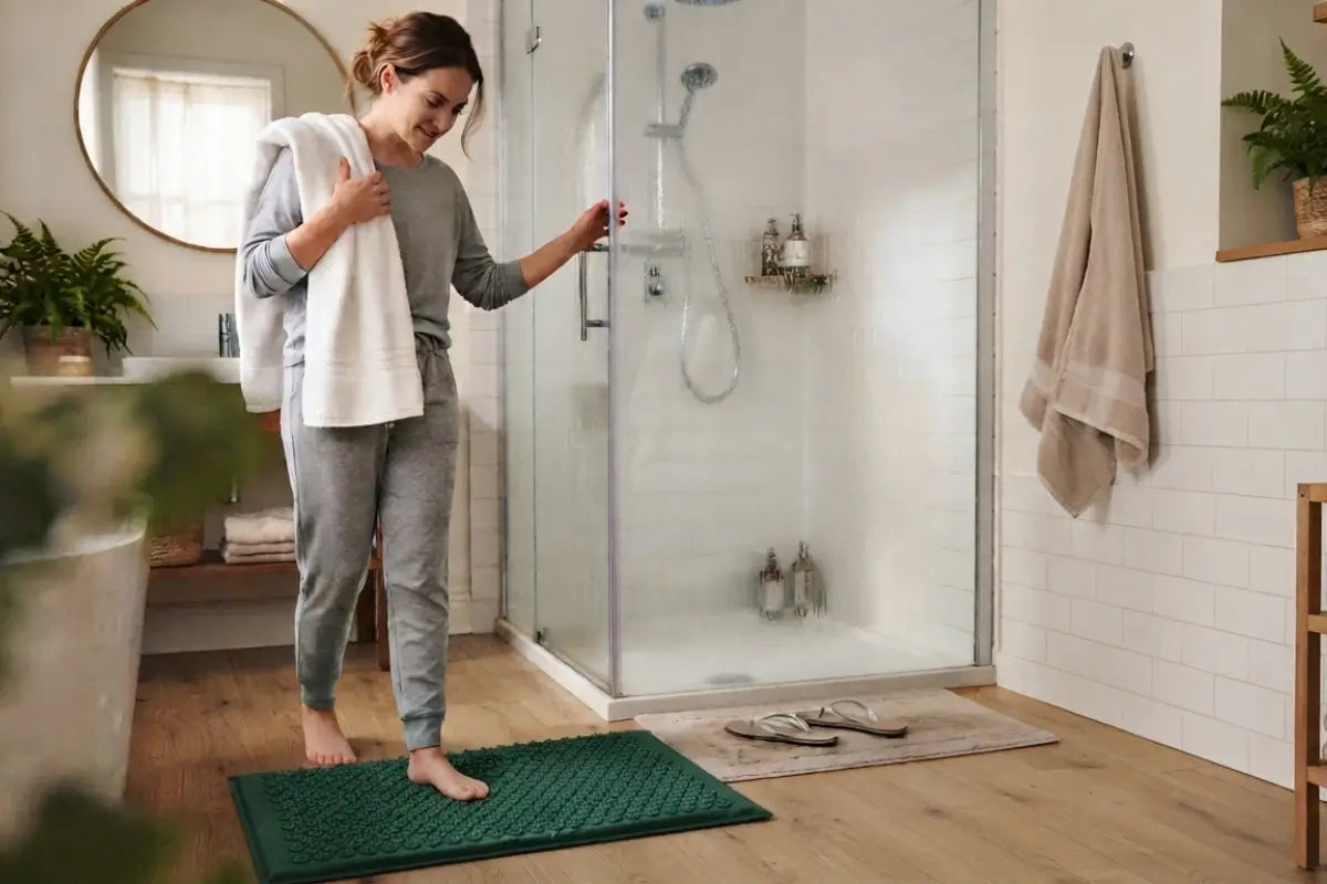 Acupressure Mat Before or After Shower